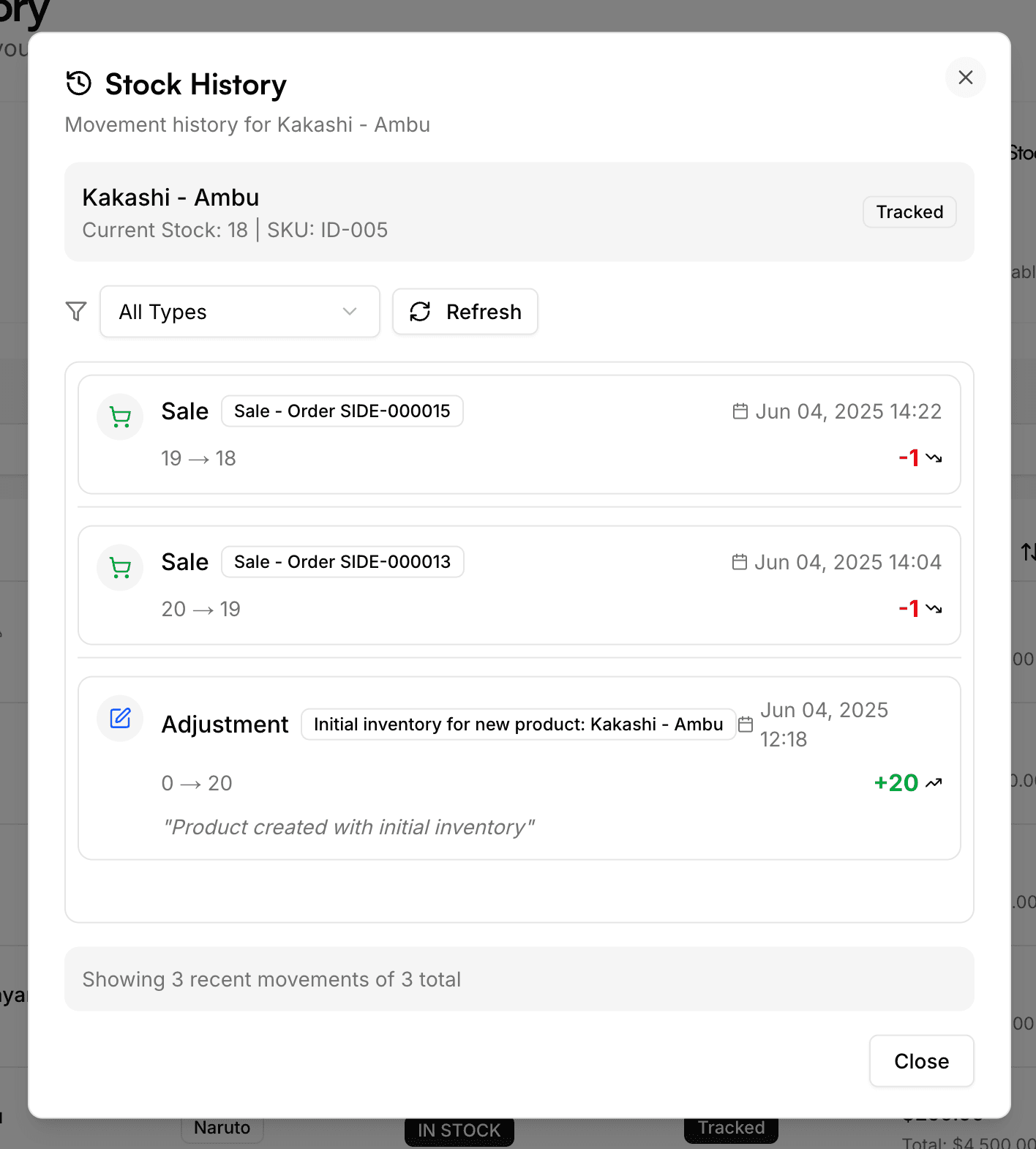 Inventory Management Dashboard